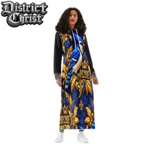 Women's Casual Lightweight Long Hoodie Dress From Blue Jay Collection